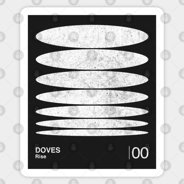 Doves / Minimalist Graphic Design Fan Artwork Sticker by saudade